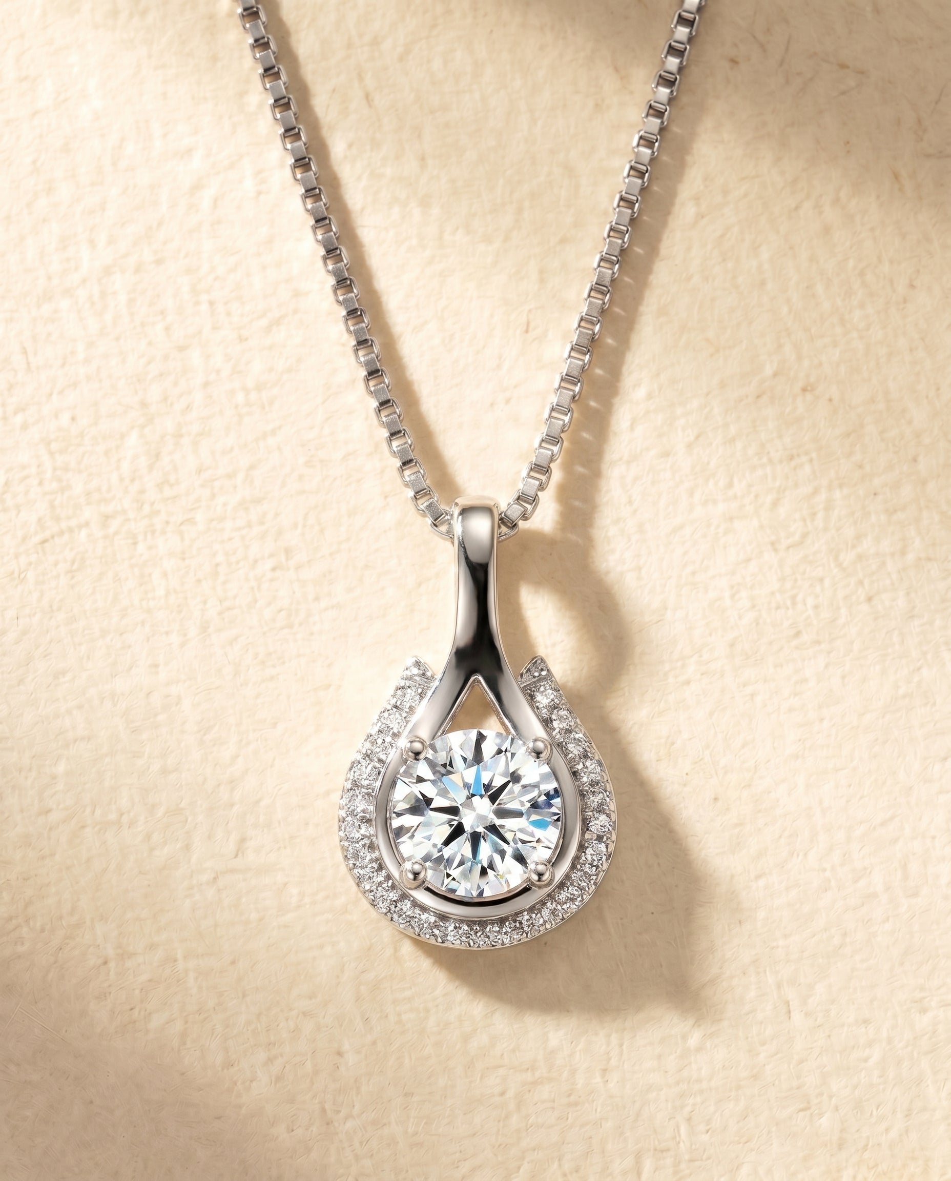 Satéur Pleureur Diamond Necklace™, 18K White Gold