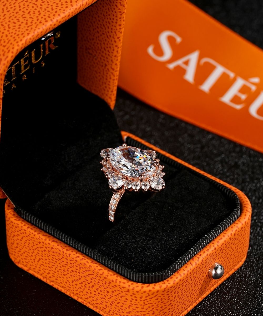 Satéur Rétro Rosé Majesté Diamond Ring™, 18K Rose Gold