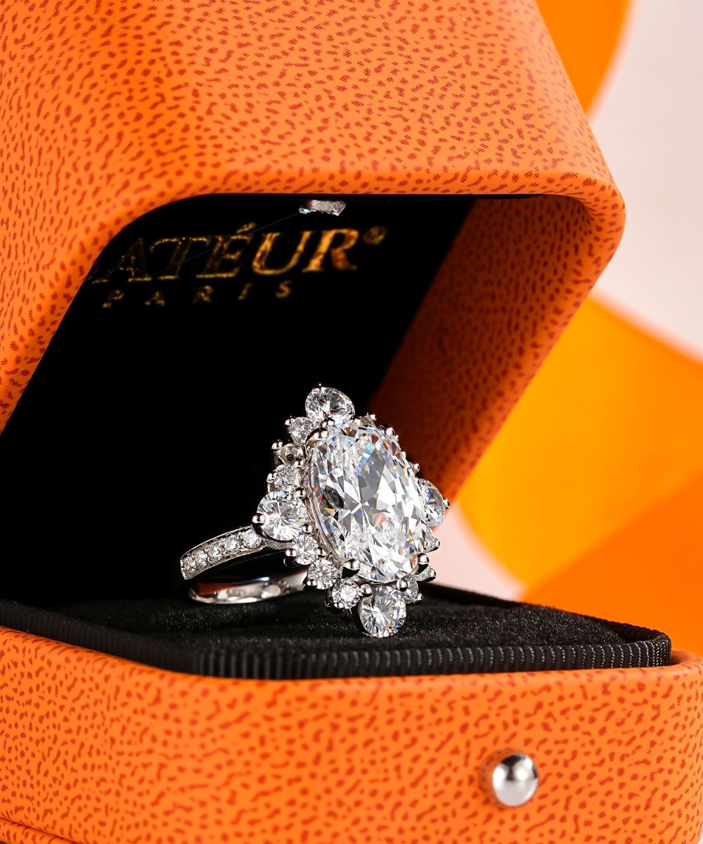 Satéur Rétro Majesté Diamond Ring™, 18K White Gold