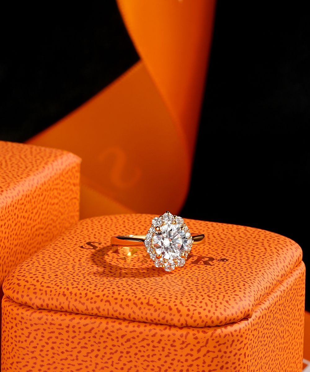 Satéur 复古琥珀金圆形戒指™