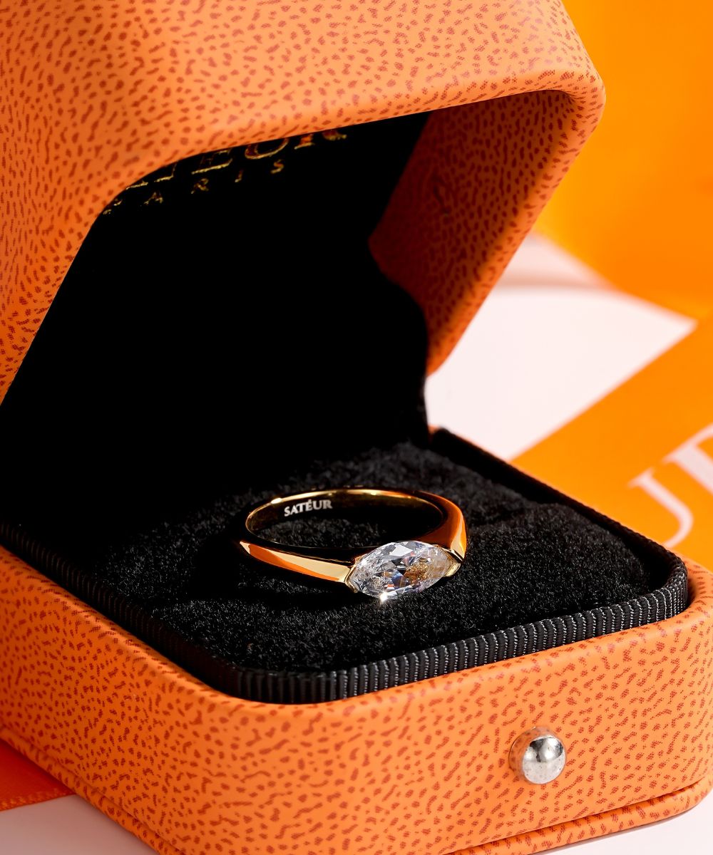 Satéur Aurous Gold Raffiné Diamond Ring™, 18K Gold