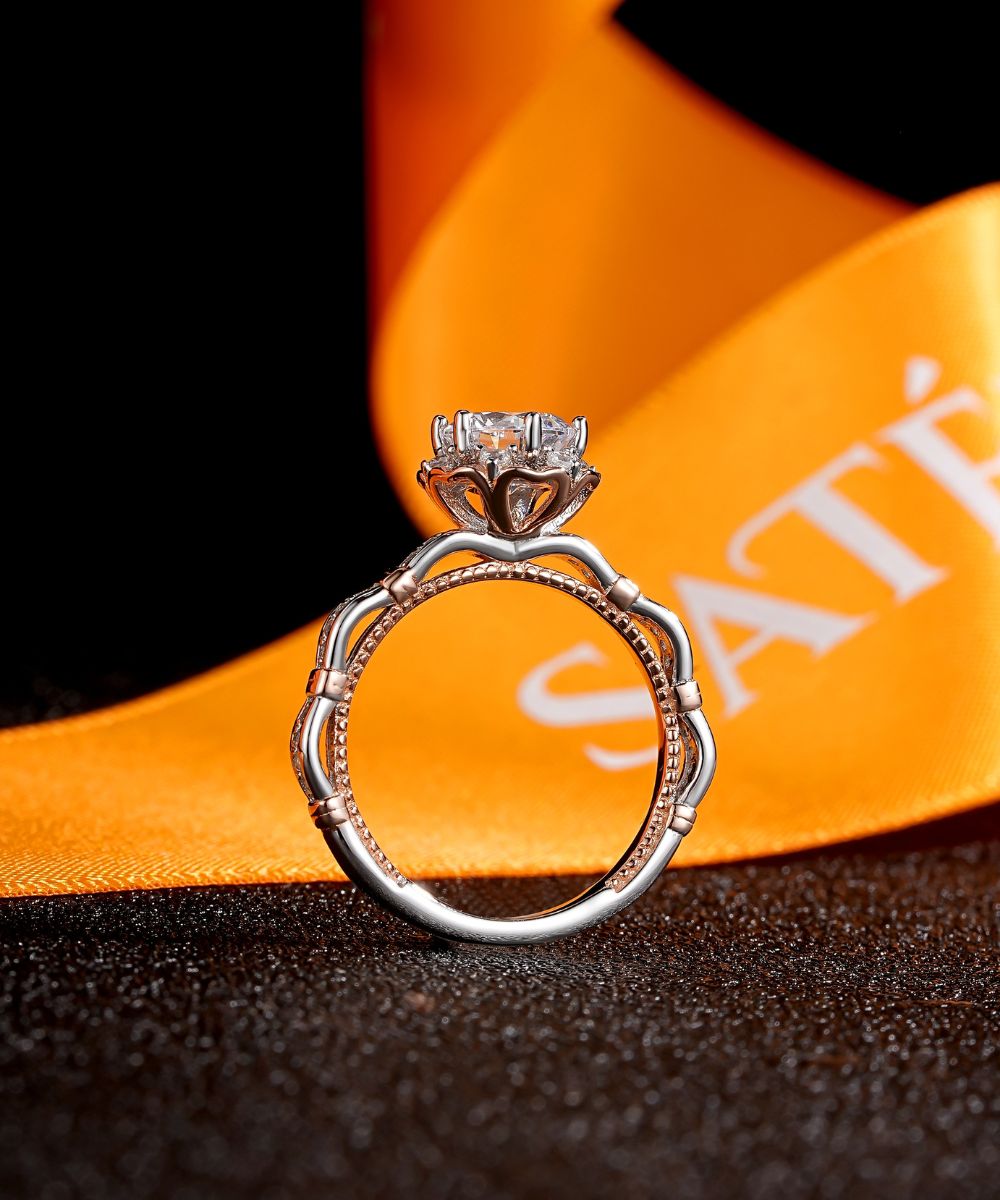 Satéur Lune de Rosé Diamond Ring™, 18K Rose Gold