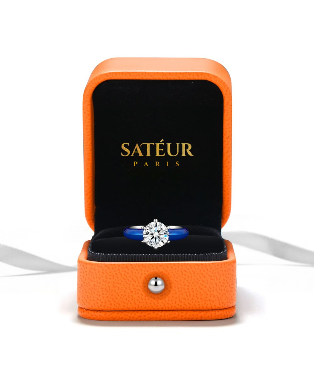 Satéur 彩色波斯藍戒指™