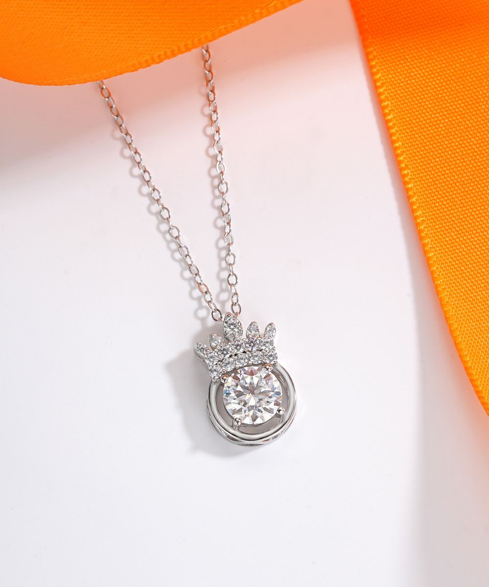 Satéur Reine Lumière Diamond Necklace™, 18K White Gold