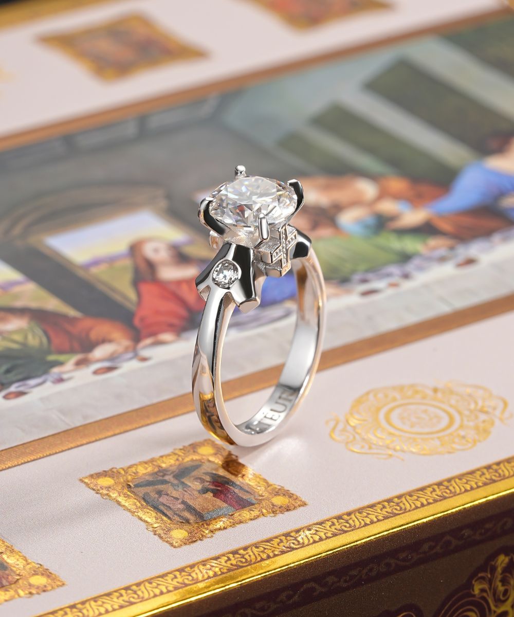 Satéur Last Supper Diamond Ring™, 18K White Gold