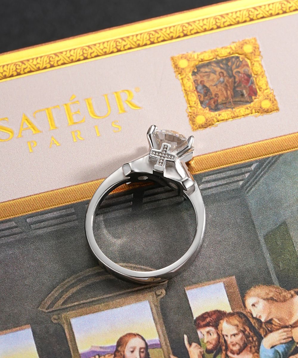 Satéur Last Supper Diamond Ring™, 18K White Gold