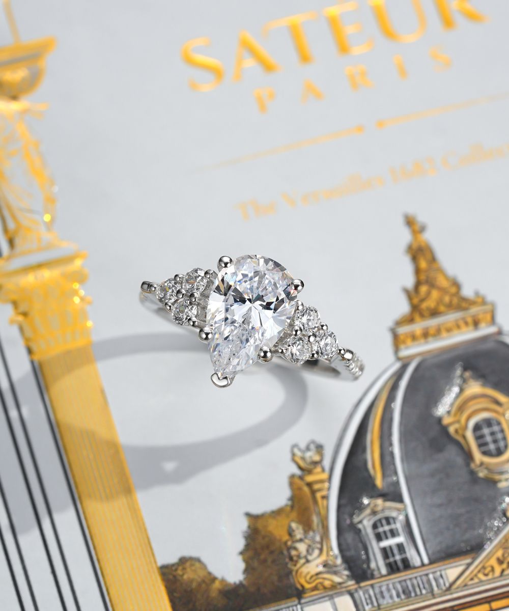 Satéur Palais Perlé Diamond Ring™, 18K White Gold
