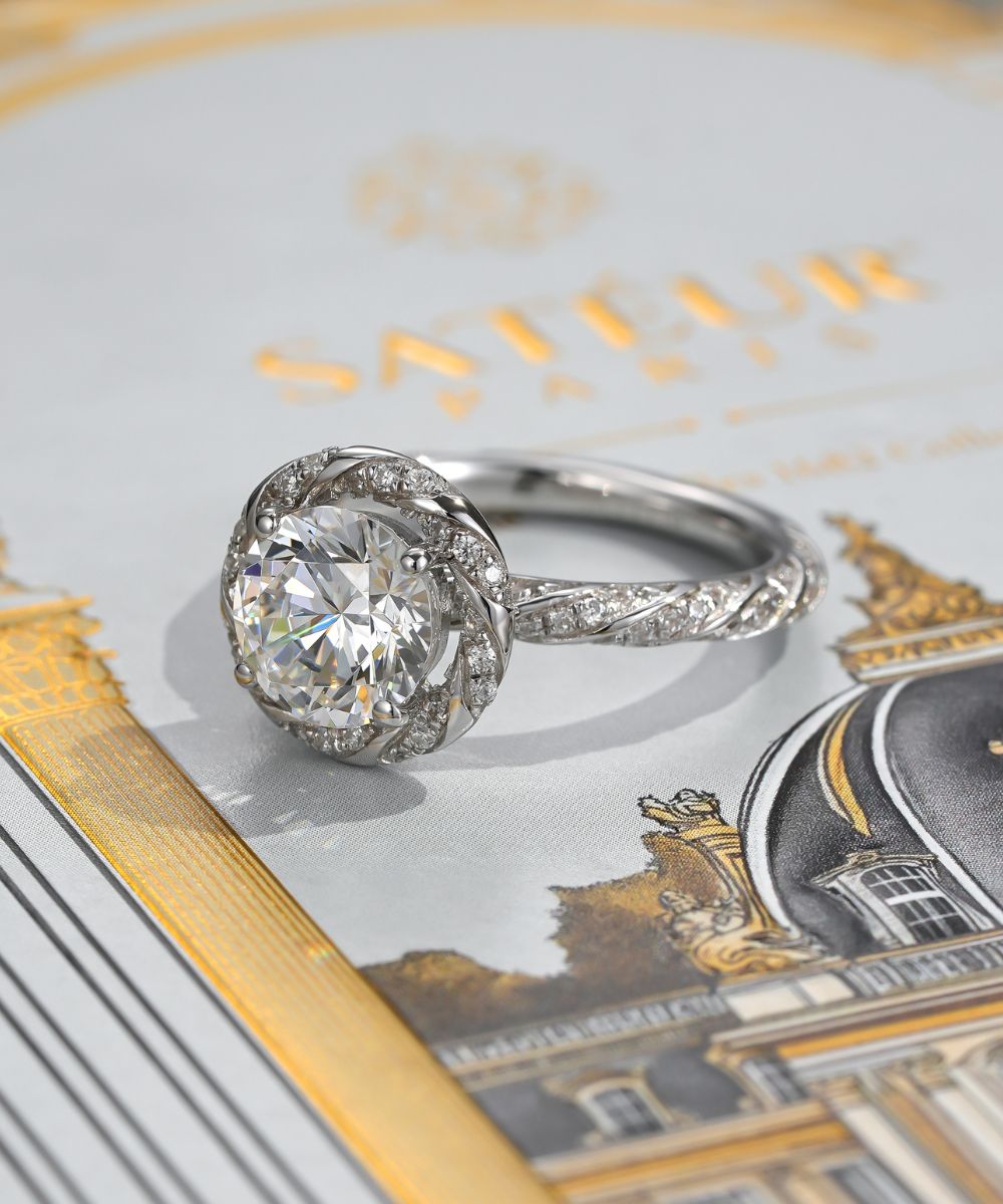 Satéur Palais d’Argent Diamond Ring™, 18K White Gold