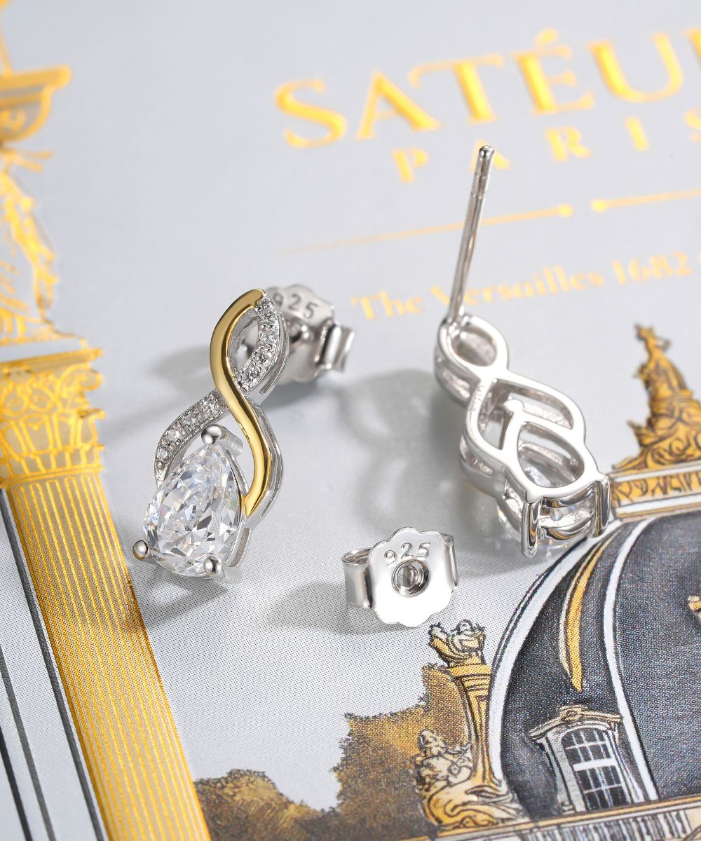 Satéur Trône Royal Diamond Earrings™, 18K White Gold