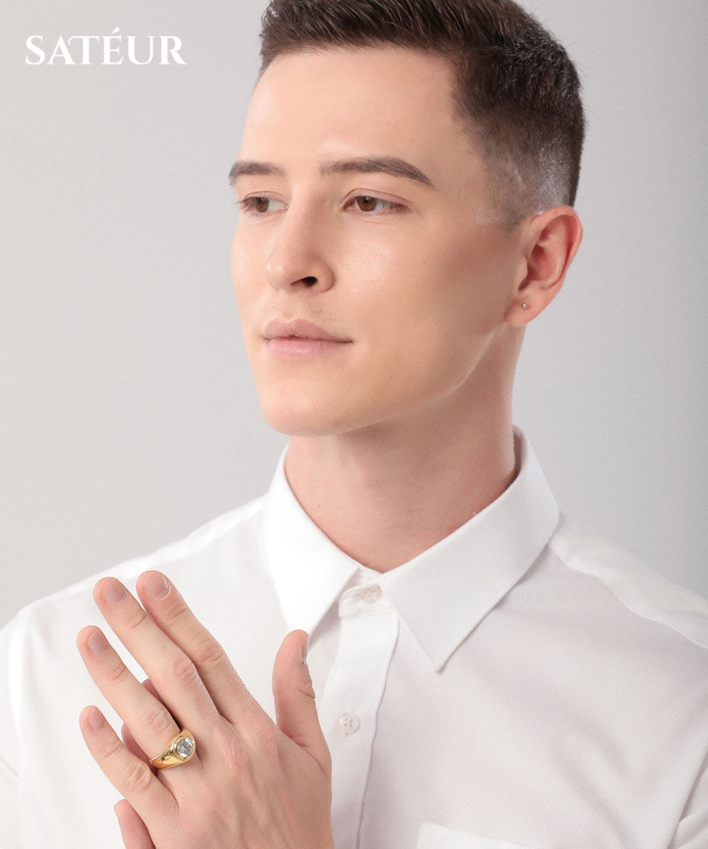 Satéur Homme Gold L' Orbite Diamond Ring™, 18K Gold