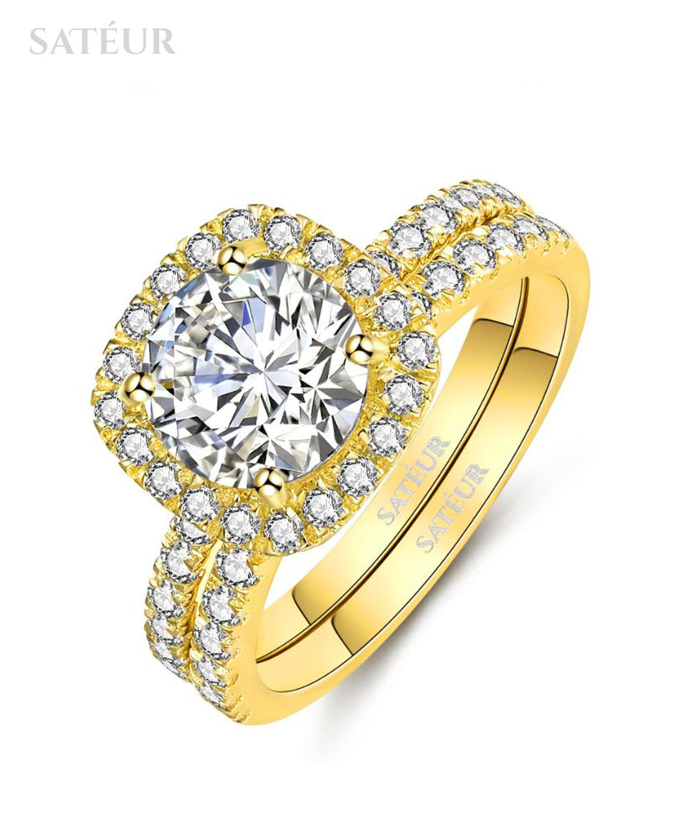Satéur Aurous Gold Lumière Wedding Ring Set™