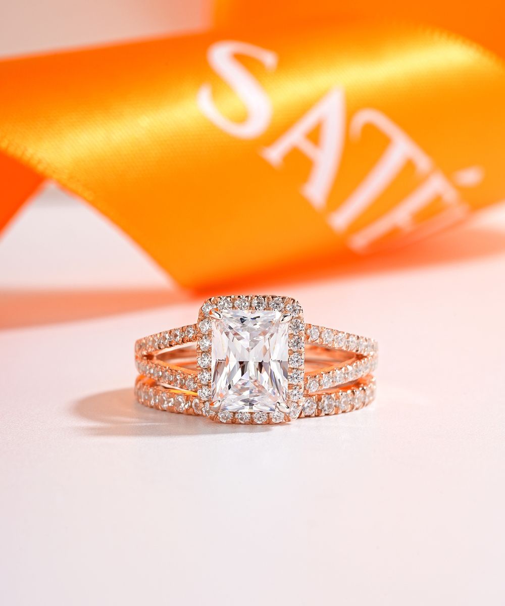 طقم خواتم زفاف ساتور روزيه راديهux