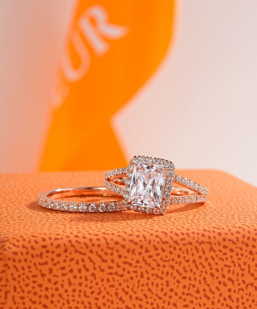 طقم خواتم زفاف ساتور روزيه راديهux