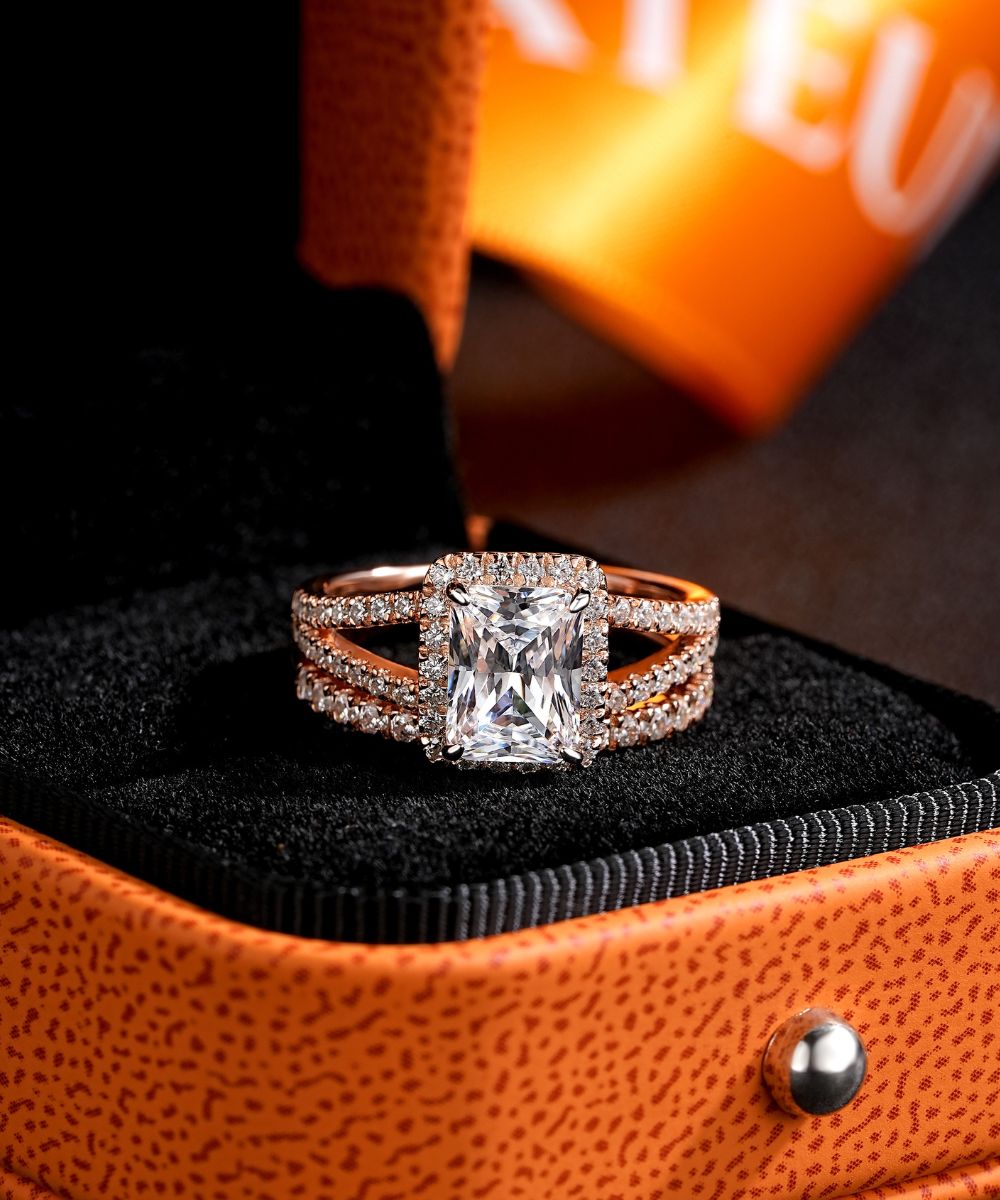 طقم خواتم زفاف ساتور روزيه راديهux