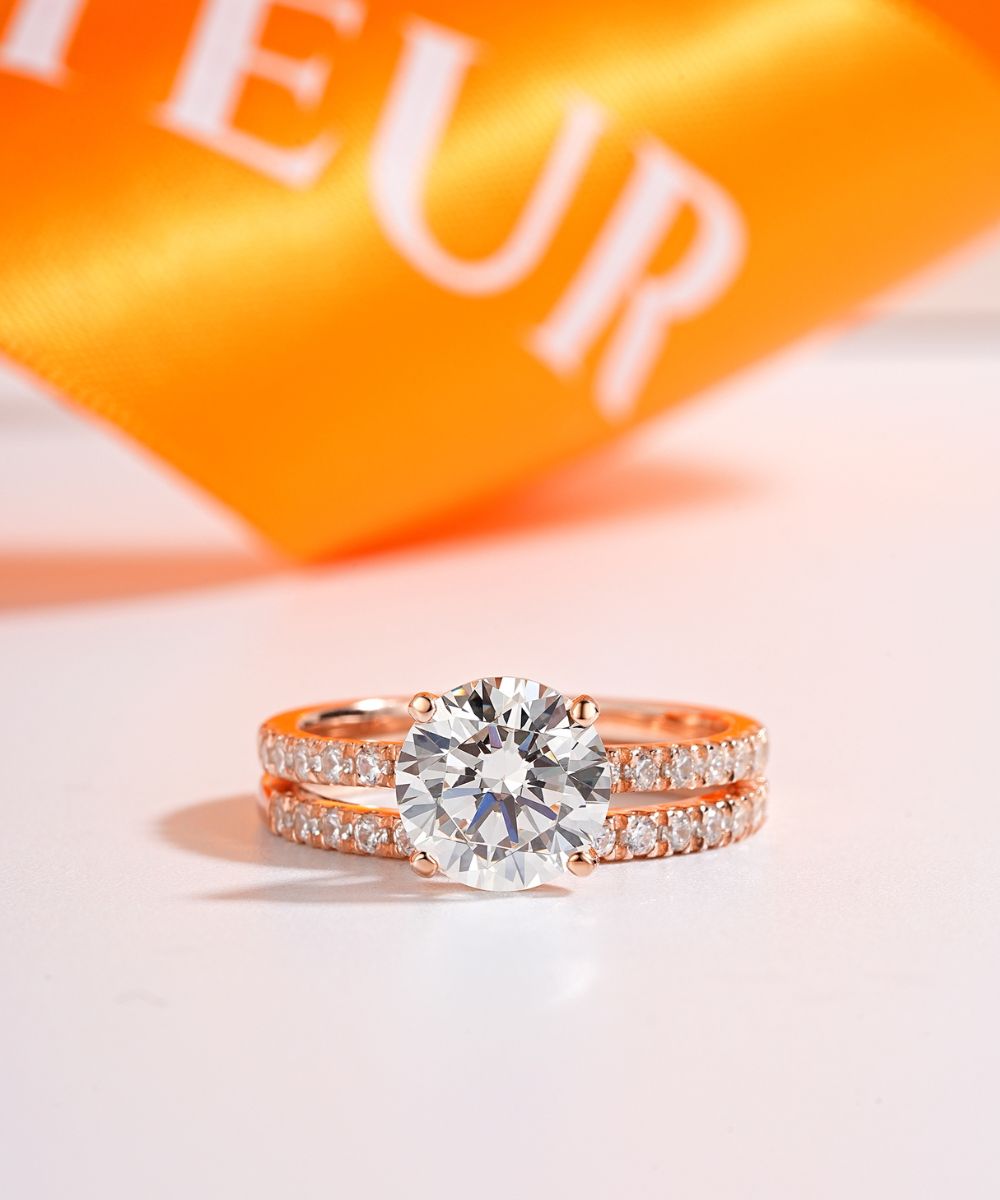 Satéur Rosé Cercle Wedding Ring Set™