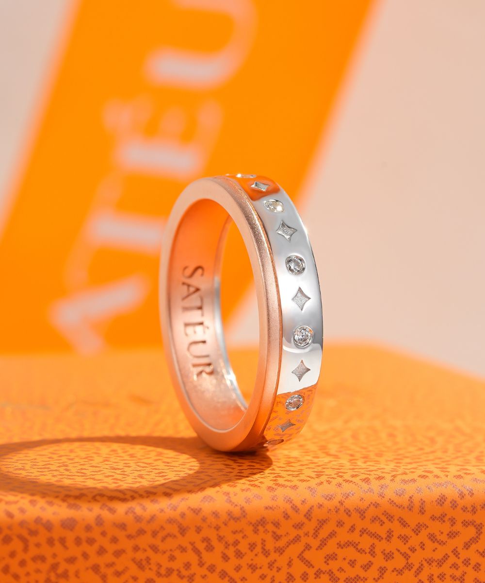 Bague Rosé Céleste Satéur™
