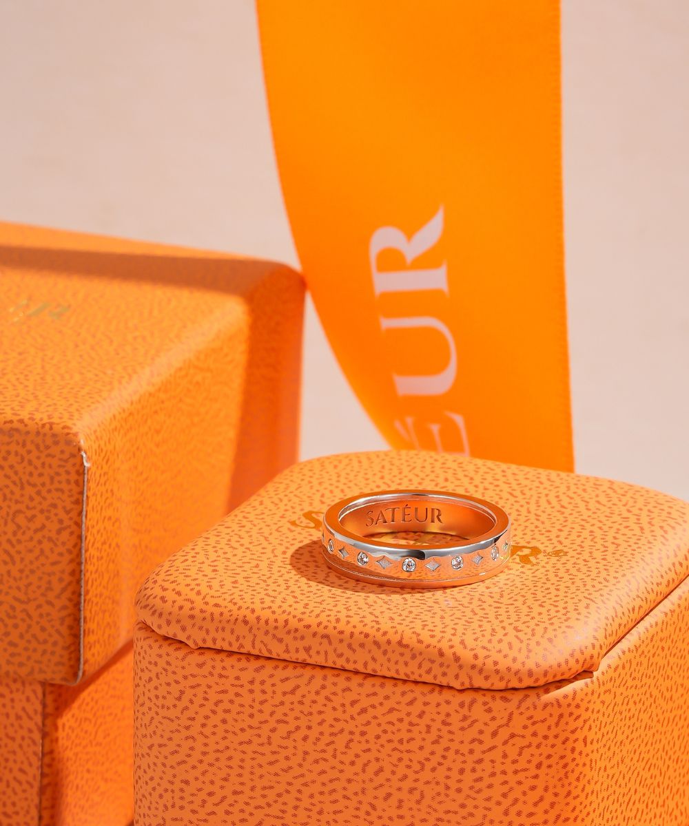 Bague Rosé Céleste Satéur™
