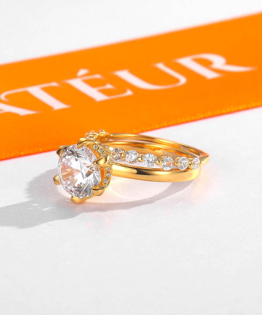 Anillo de Diamantes Sateur Aurous Gold Fusione™, Oro de 18K, Corte Redondo