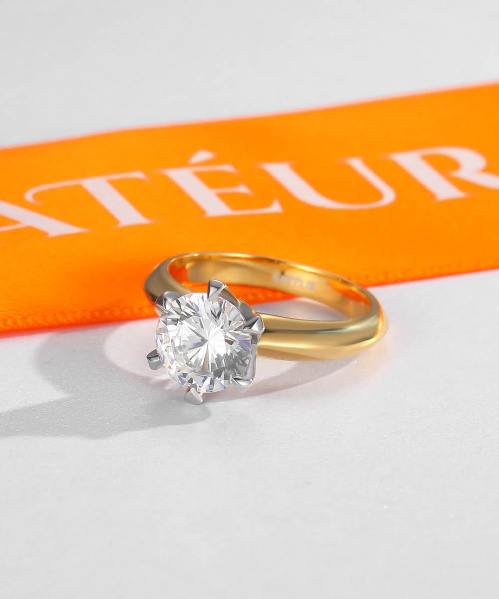 Satéur Aurous Gold Elegancia Diamond Ring™, 18K Gold