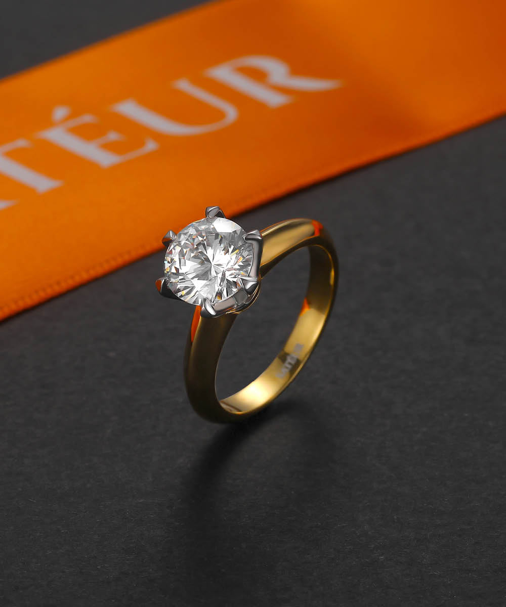 Satéur Aurous Gold Elegancia Diamond Ring™, 18K Gold