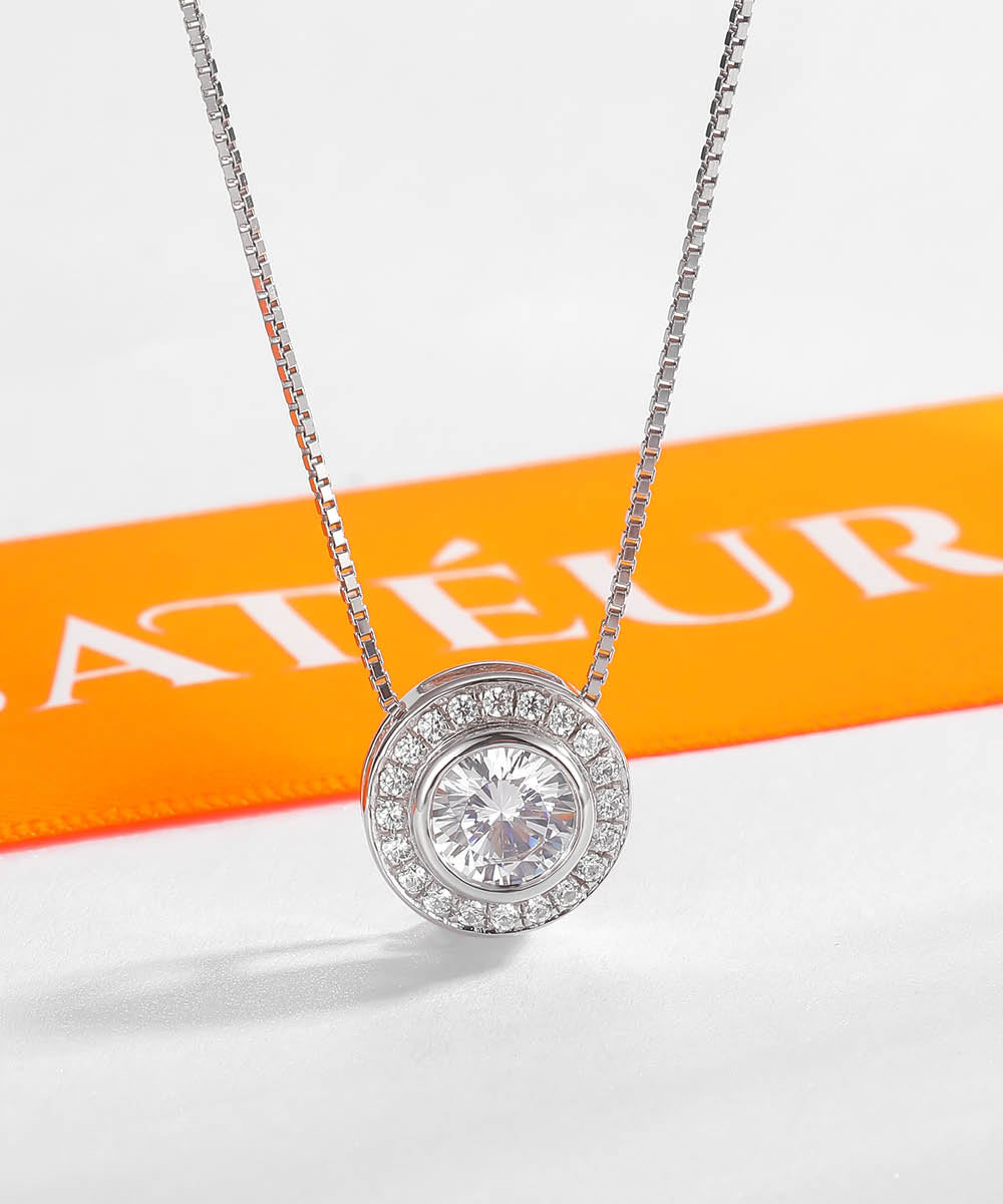 Satéur Belle Dame Diamond Necklace™, 18K White Gold
