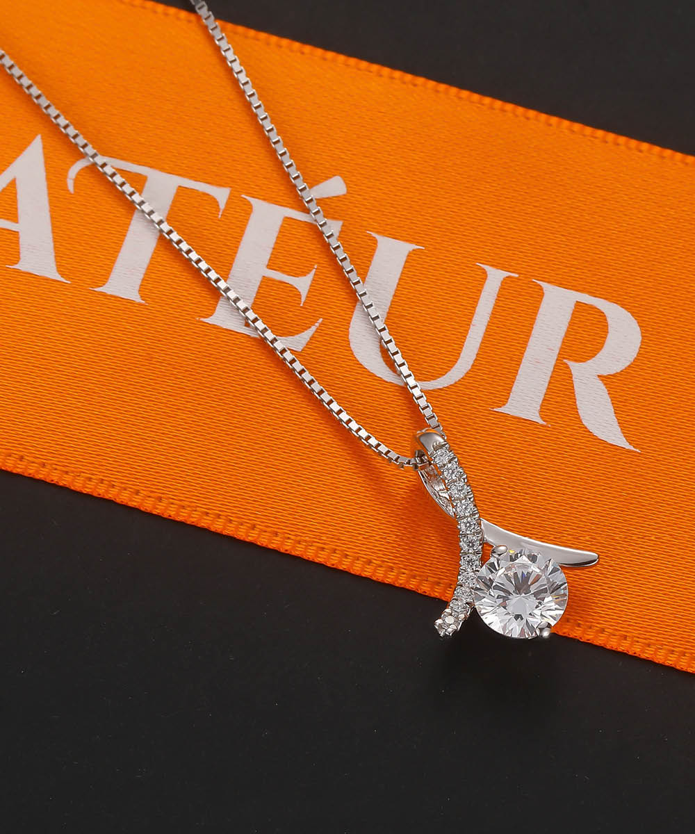 Satéur L' Ange Diamond Necklace™, 18K White Gold