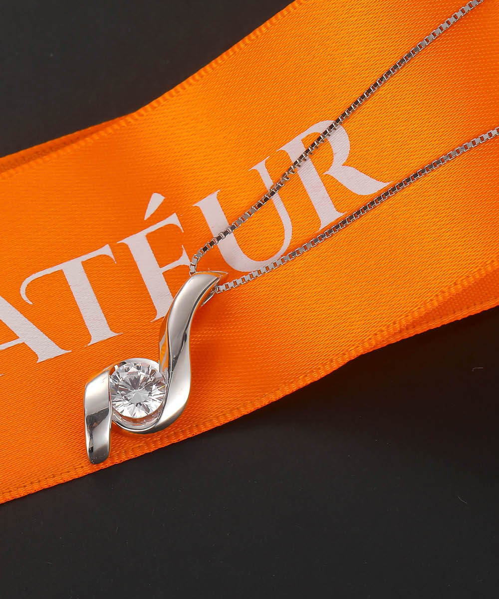 Satéur Emmêlé Diamond Necklace™, 18K White Gold