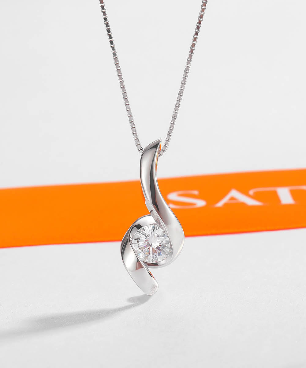 Satéur Emmêlé Diamond Necklace™, 18K White Gold