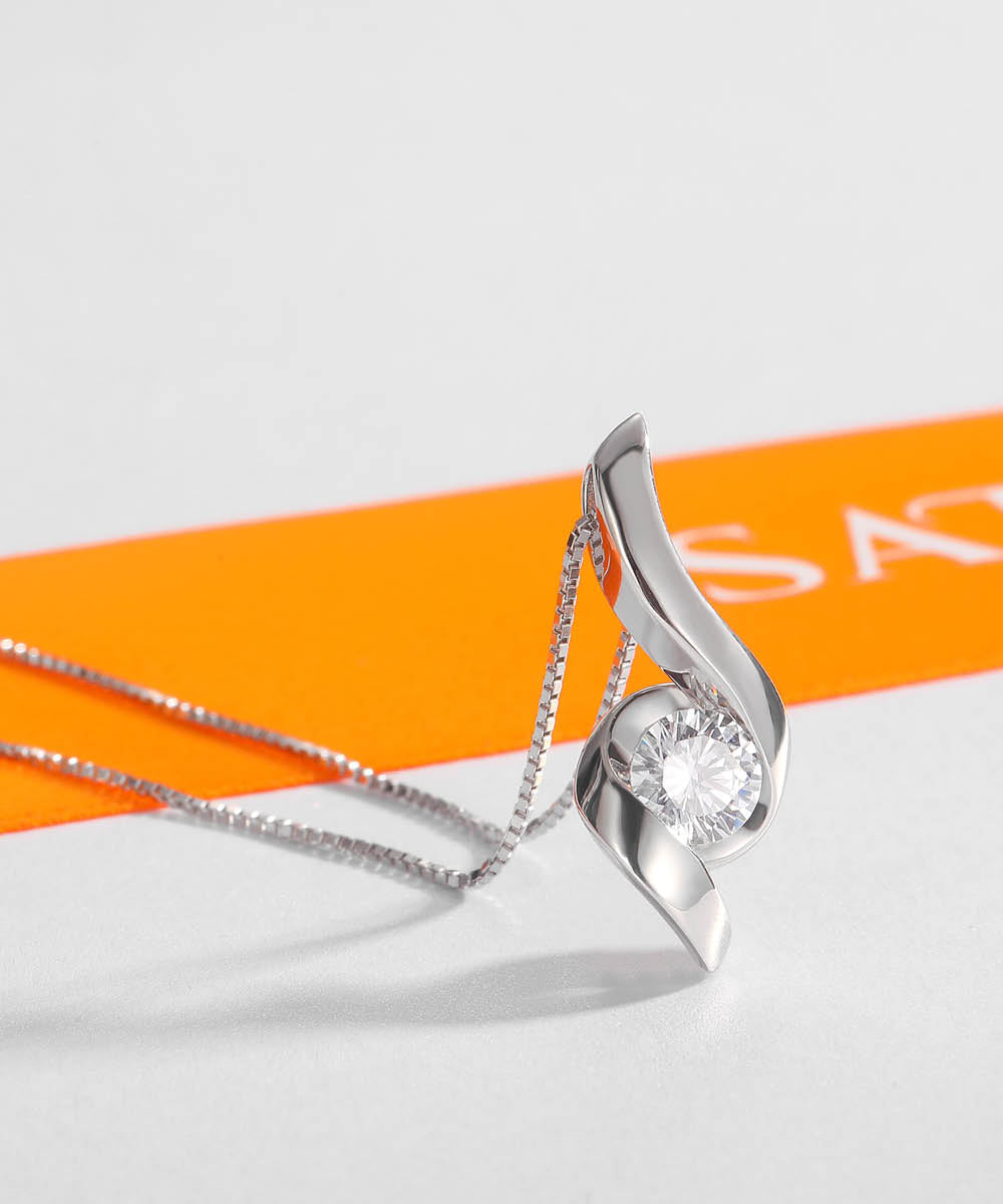 Satéur Emmêlé Diamond Necklace™, 18K White Gold
