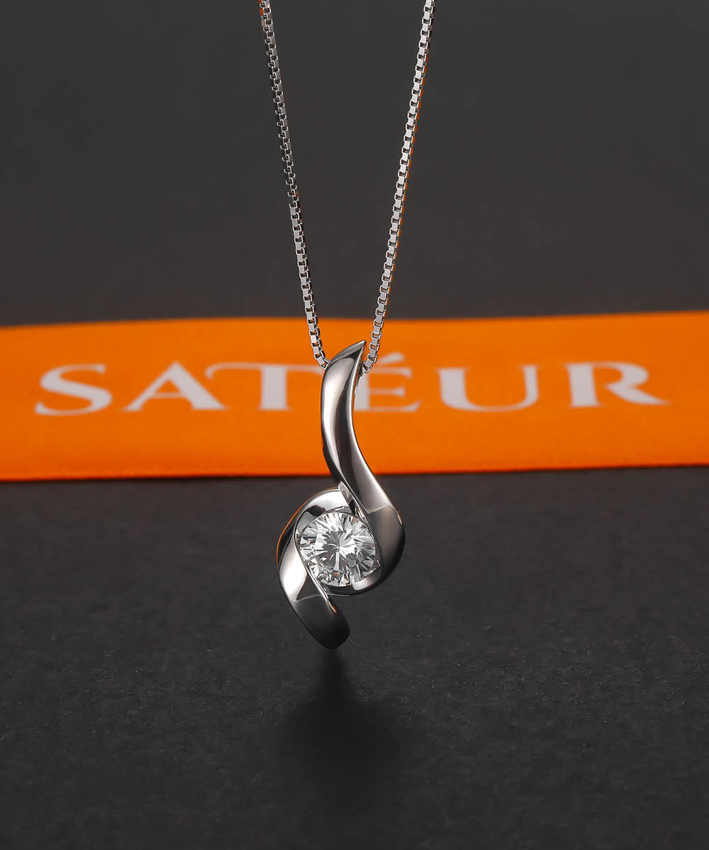 Satéur Emmêlé Diamond Necklace™, 18K White Gold