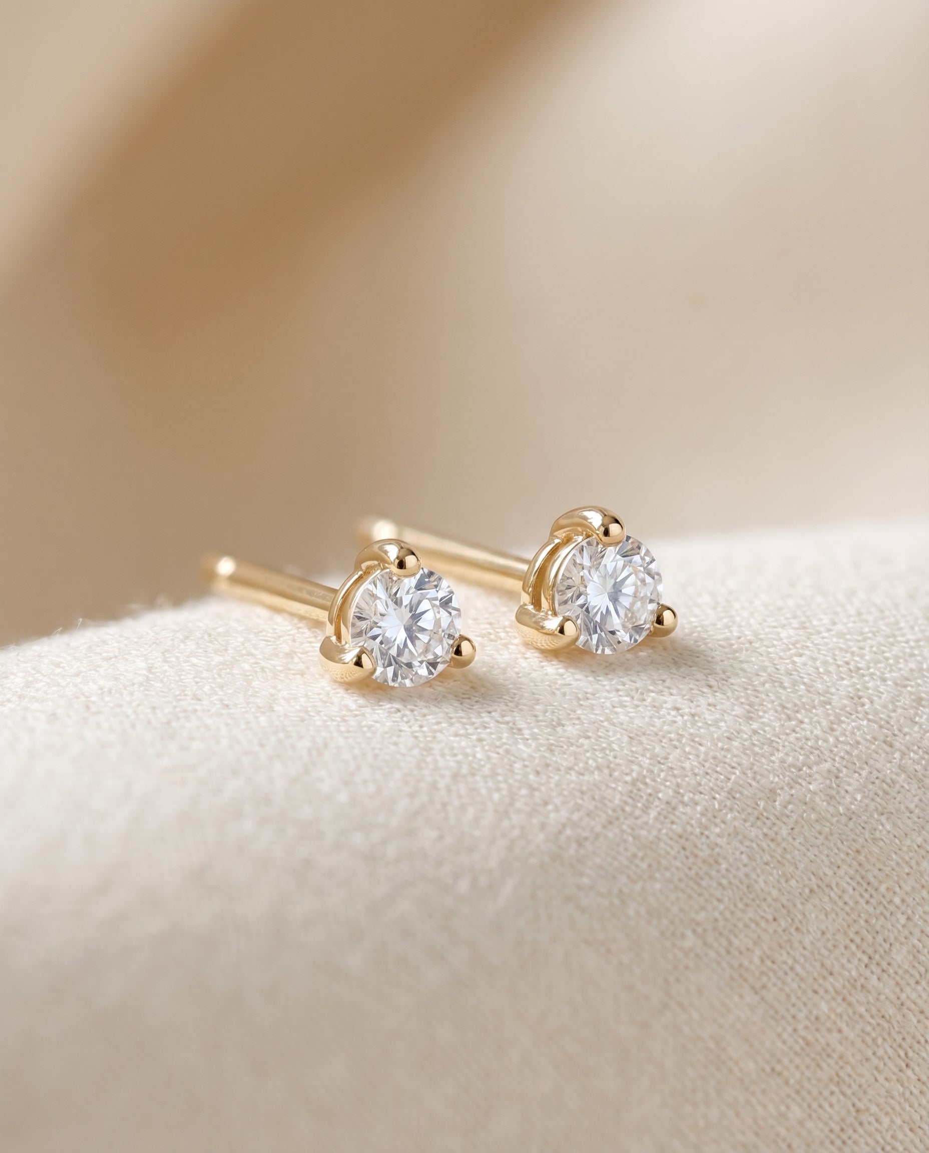 Satéur Aube Diamond Studs™, 14K Solid Gold — image 3