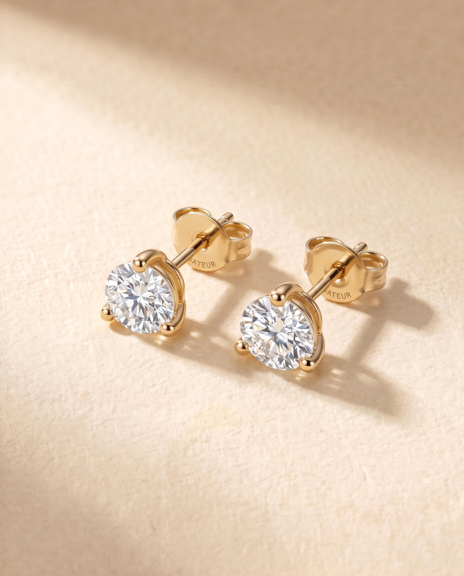 Satéur Aube Diamond Studs™, 14K Solid Gold — image 10