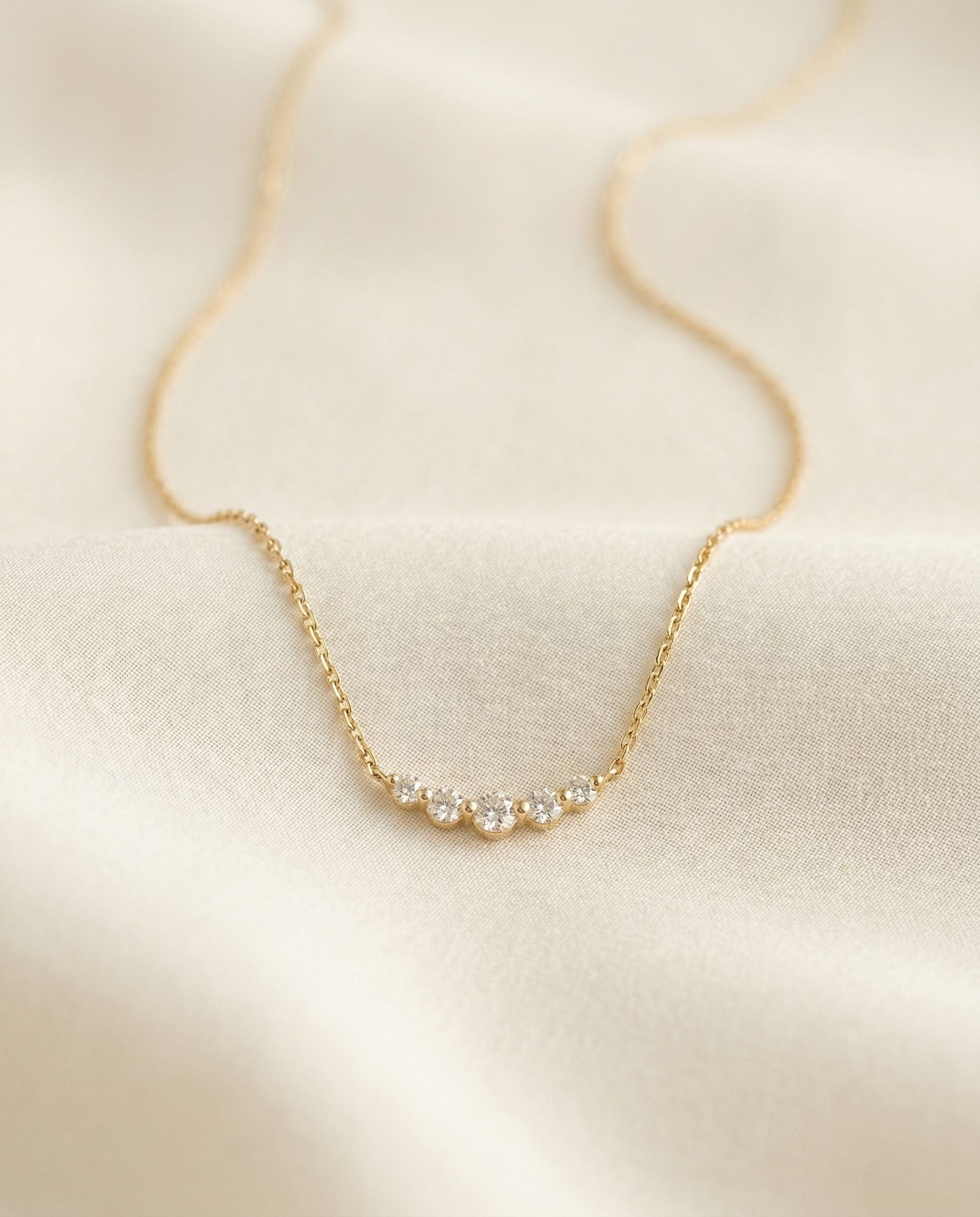 Satéur Cadence Diamond Necklace™, 14K Solid Gold — image 3
