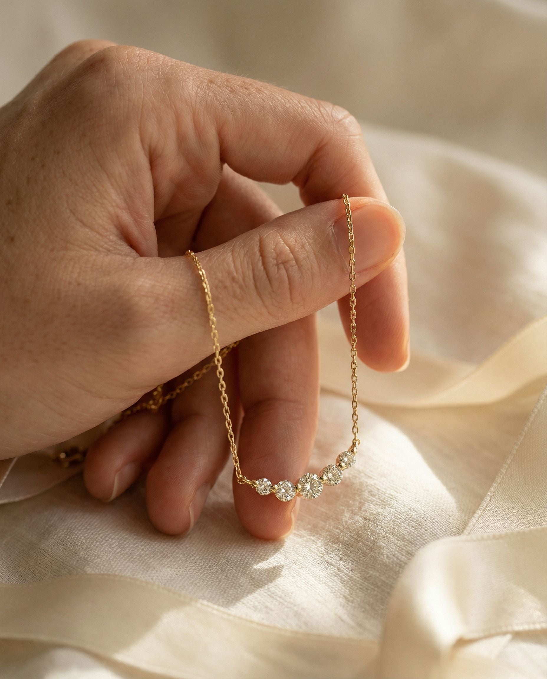 Satéur Cadence Diamond Necklace™, 14K Solid Gold — image 8