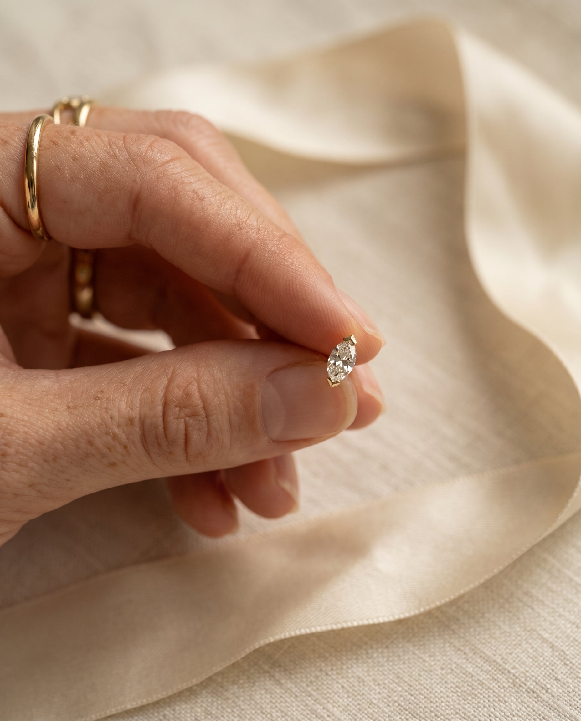 Satéur Feuille Diamond Studs™, 14K Solid Gold — image 8