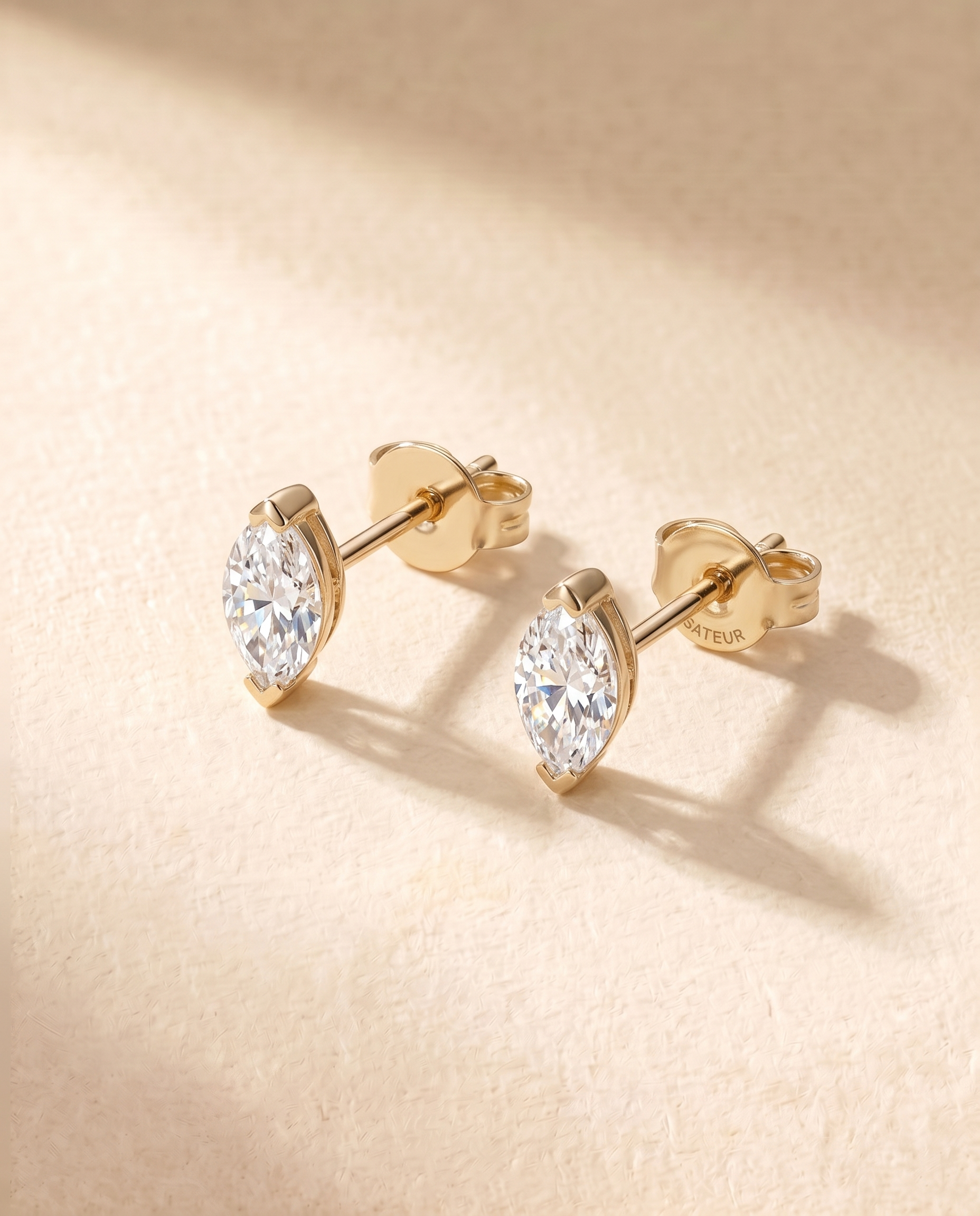 Satéur Feuille Diamond Studs™, 14K Solid Gold — image 10