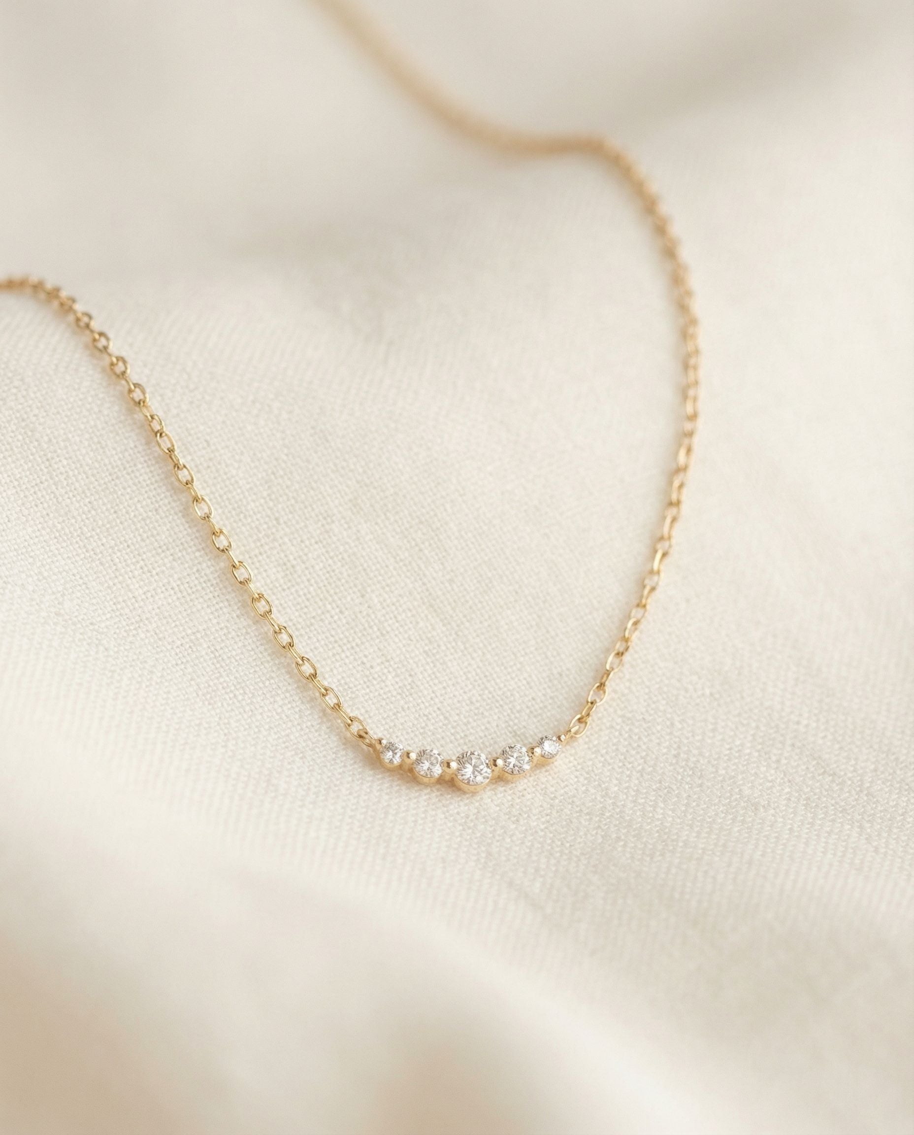 Satéur Lueur Diamond Necklace™, 14K Solid Gold — image 3