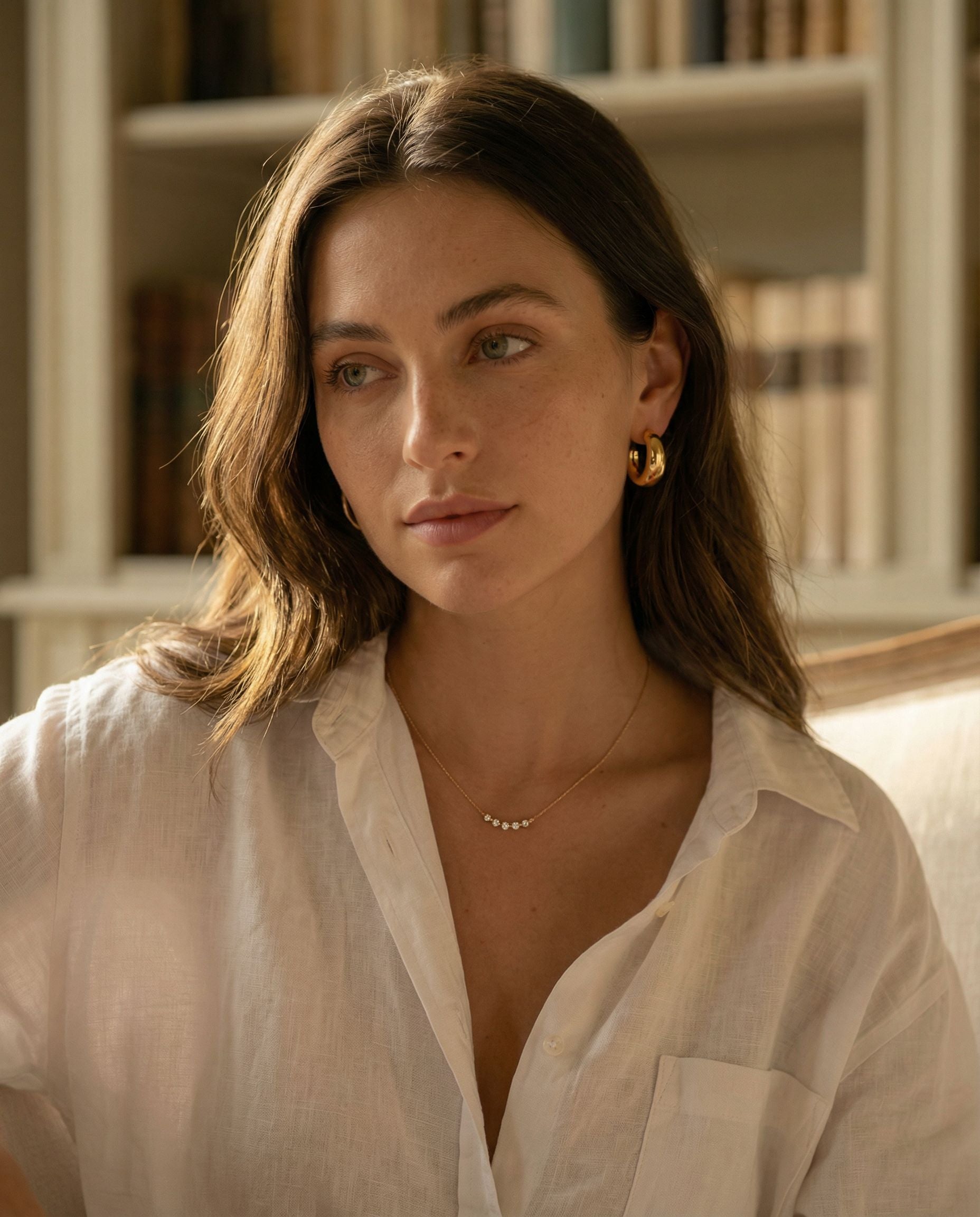 Satéur Lueur Diamond Necklace™, 14K Solid Gold — image 7