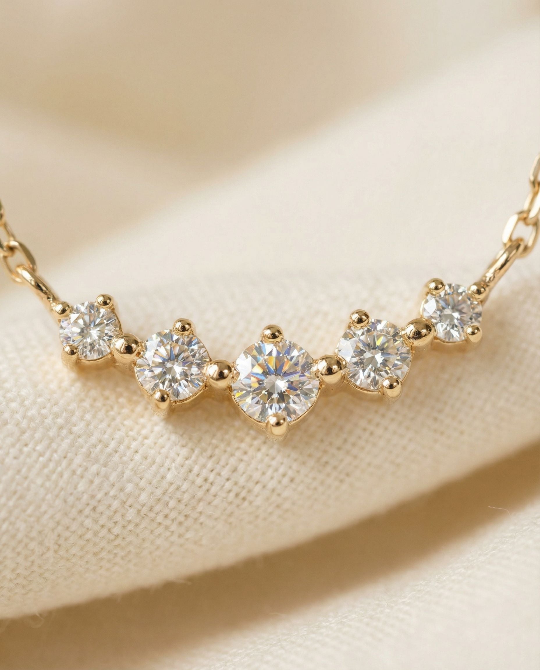 Satéur Lueur Diamond Necklace™, 14K Solid Gold — image 9
