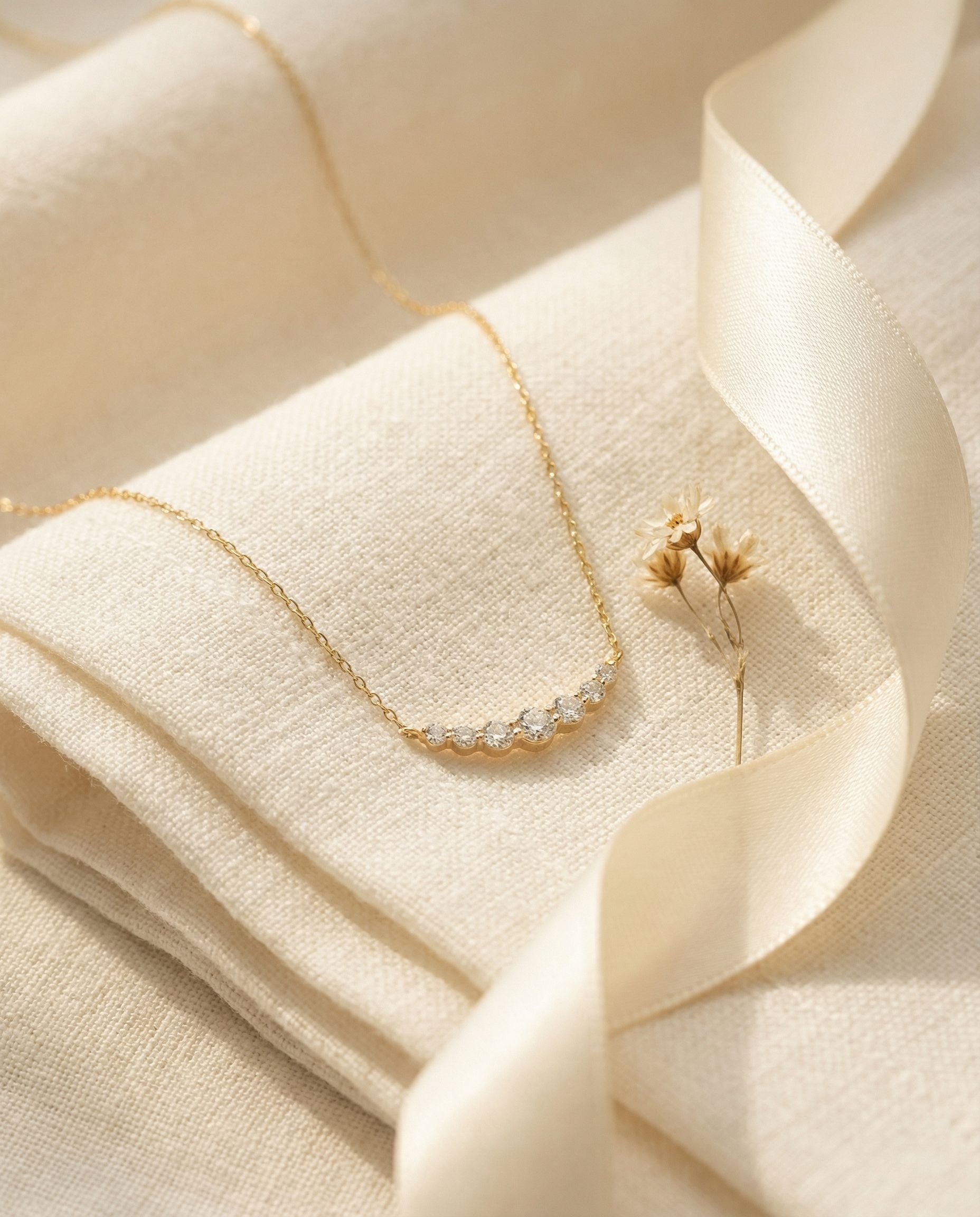 Satéur Rivière Diamond Necklace™, 14K Solid Gold — image 2