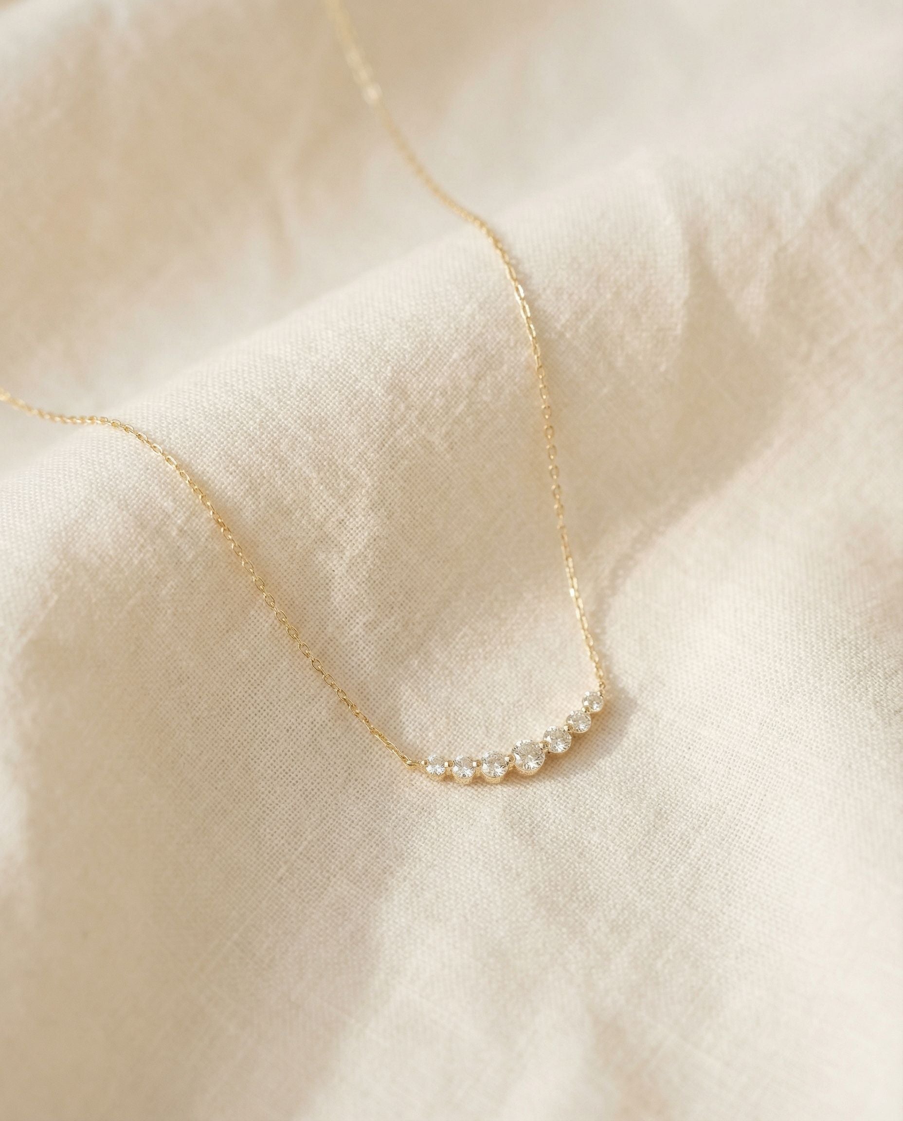 Satéur Rivière Diamond Necklace™, 14K Solid Gold — image 3