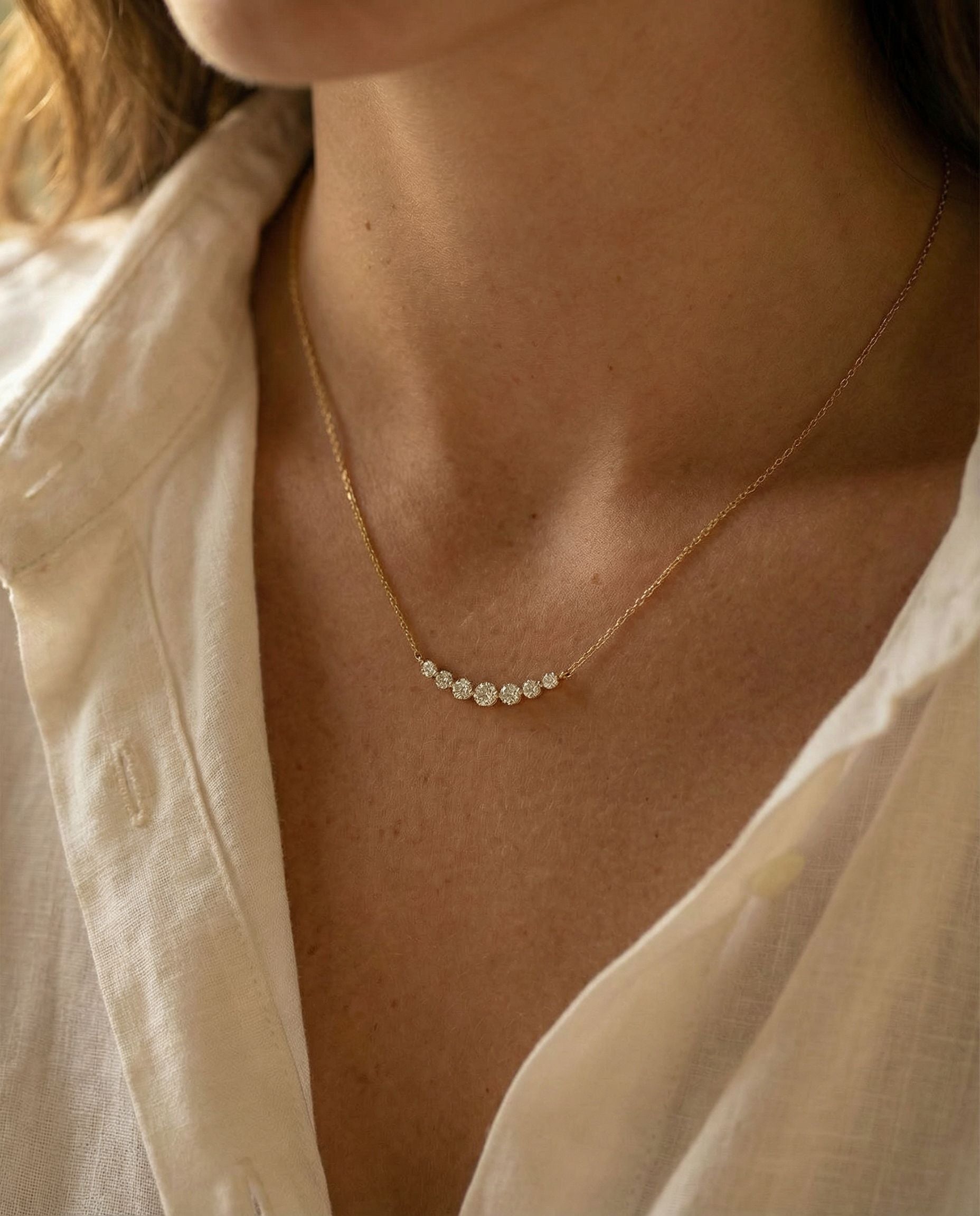 Satéur Rivière Diamond Necklace™, 14K Solid Gold — image 5