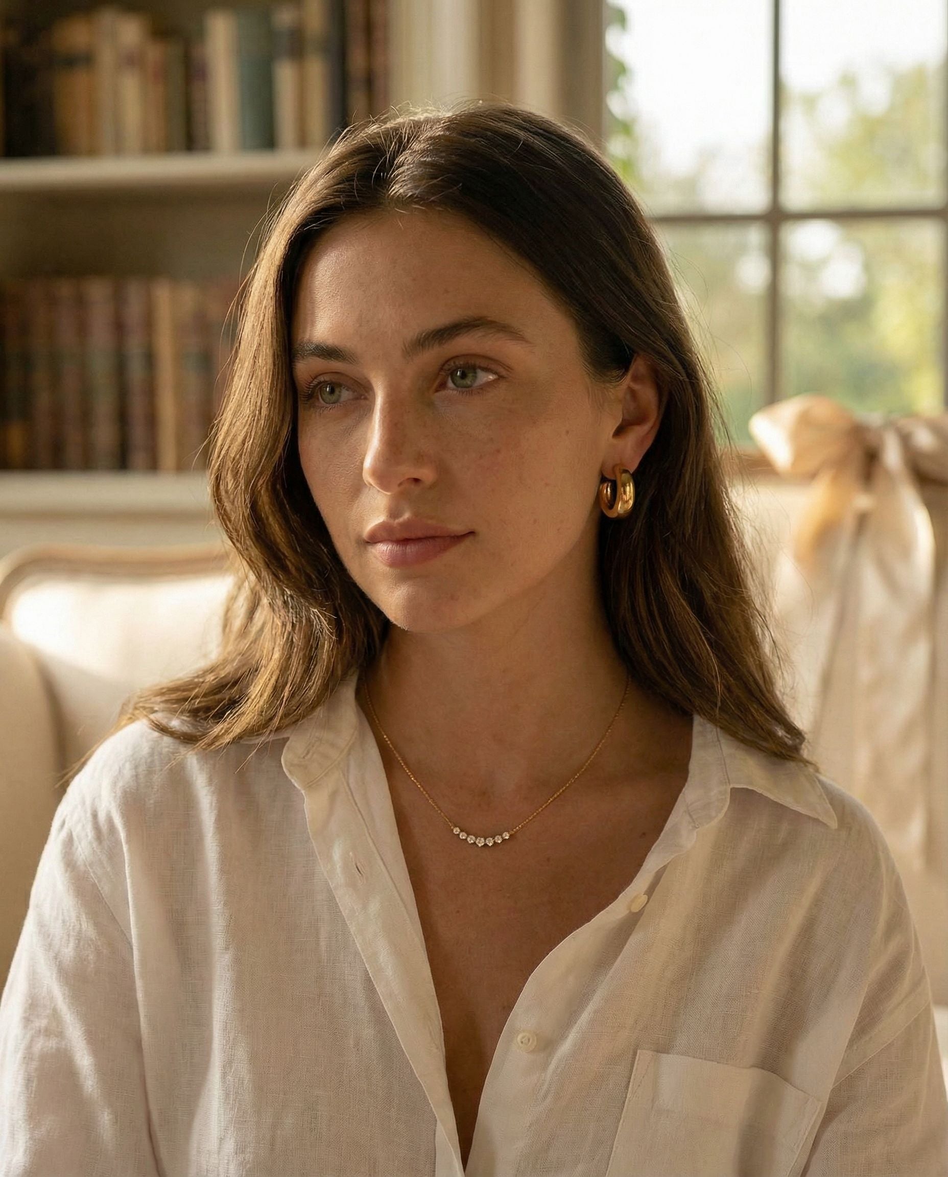 Satéur Rivière Diamond Necklace™, 14K Solid Gold — image 7