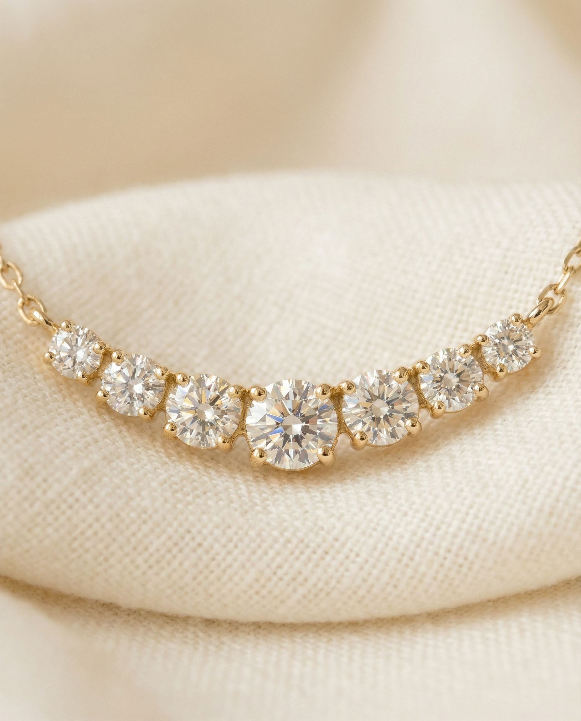 Satéur Rivière Diamond Necklace™, 14K Solid Gold — image 9
