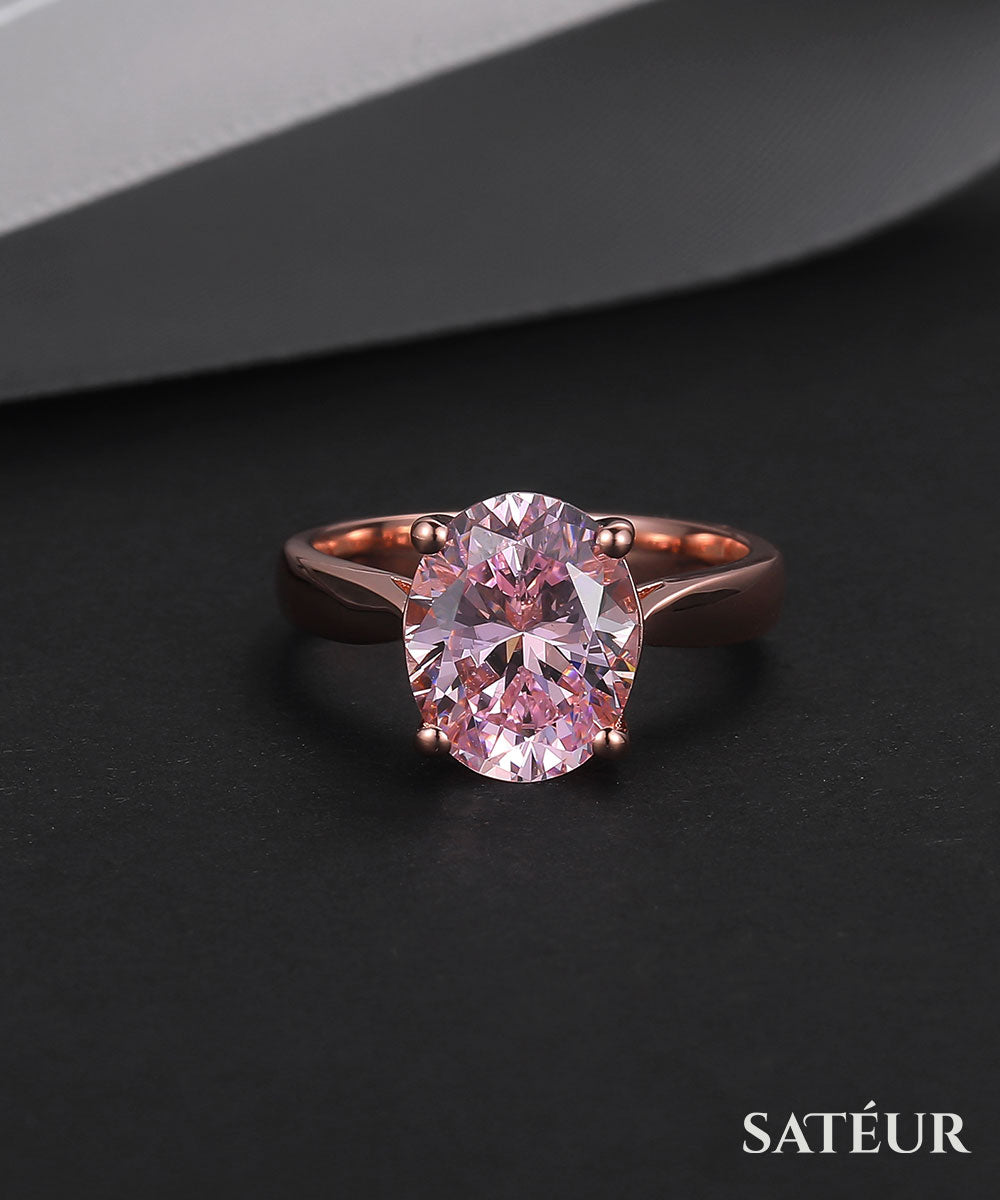 Satéur Rosé Classique Diamond Ring™, 18K Rose Gold