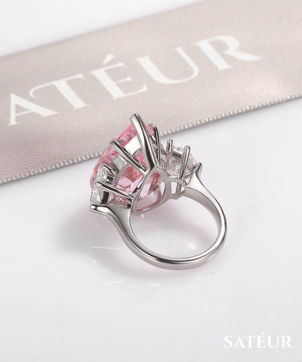 Satéur Rosé Empereur Diamond Ring™, 18K White Gold