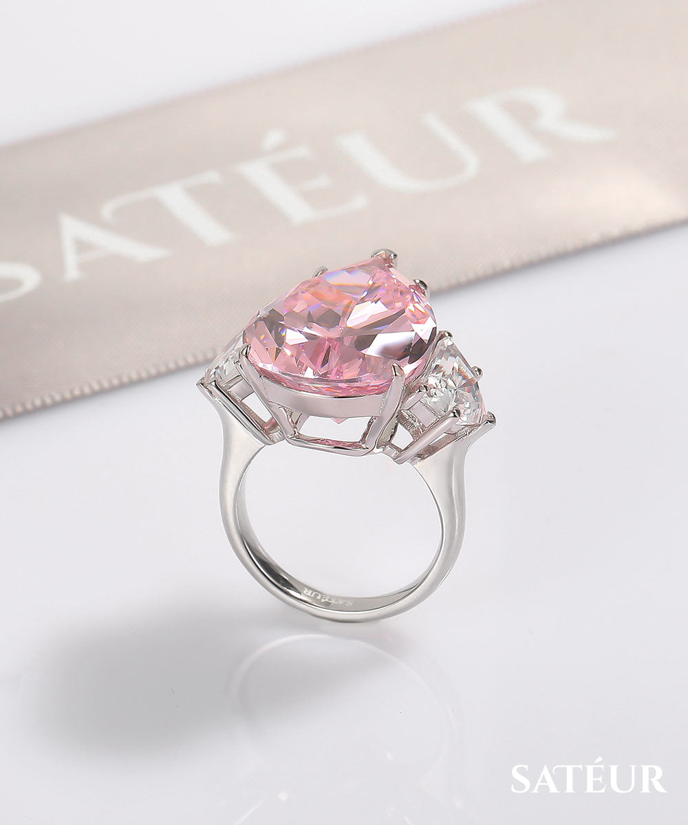 Satéur Rosé Empereur Diamond Ring™, 18K White Gold