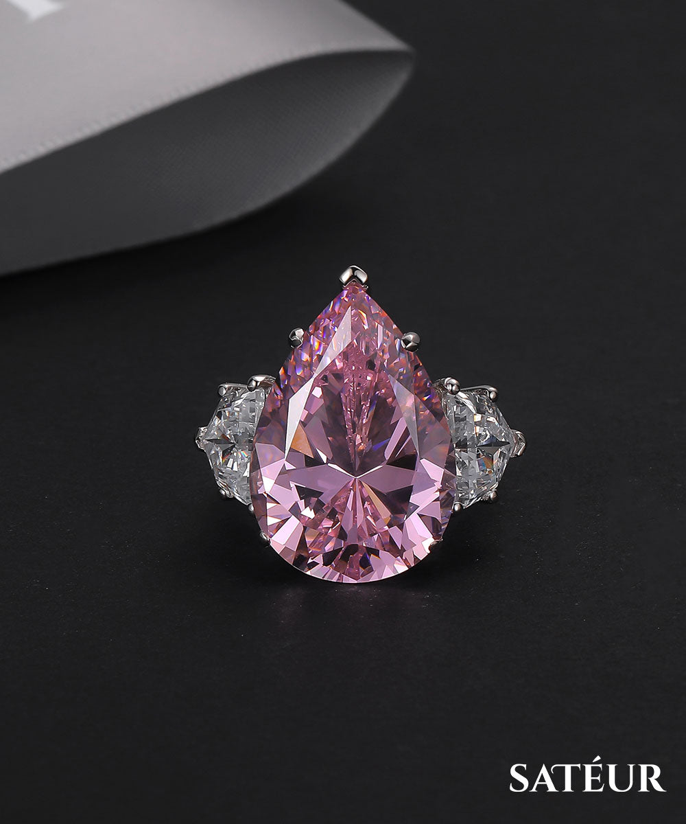 Satéur Rosé Empereur Diamond Ring™, 18K White Gold