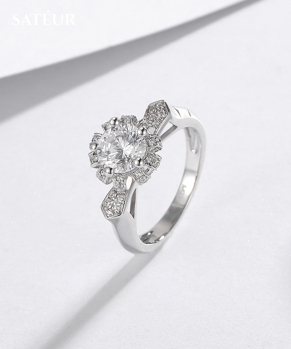 Satéur Ze-Corona Diamond Ring™, 18K White Gold