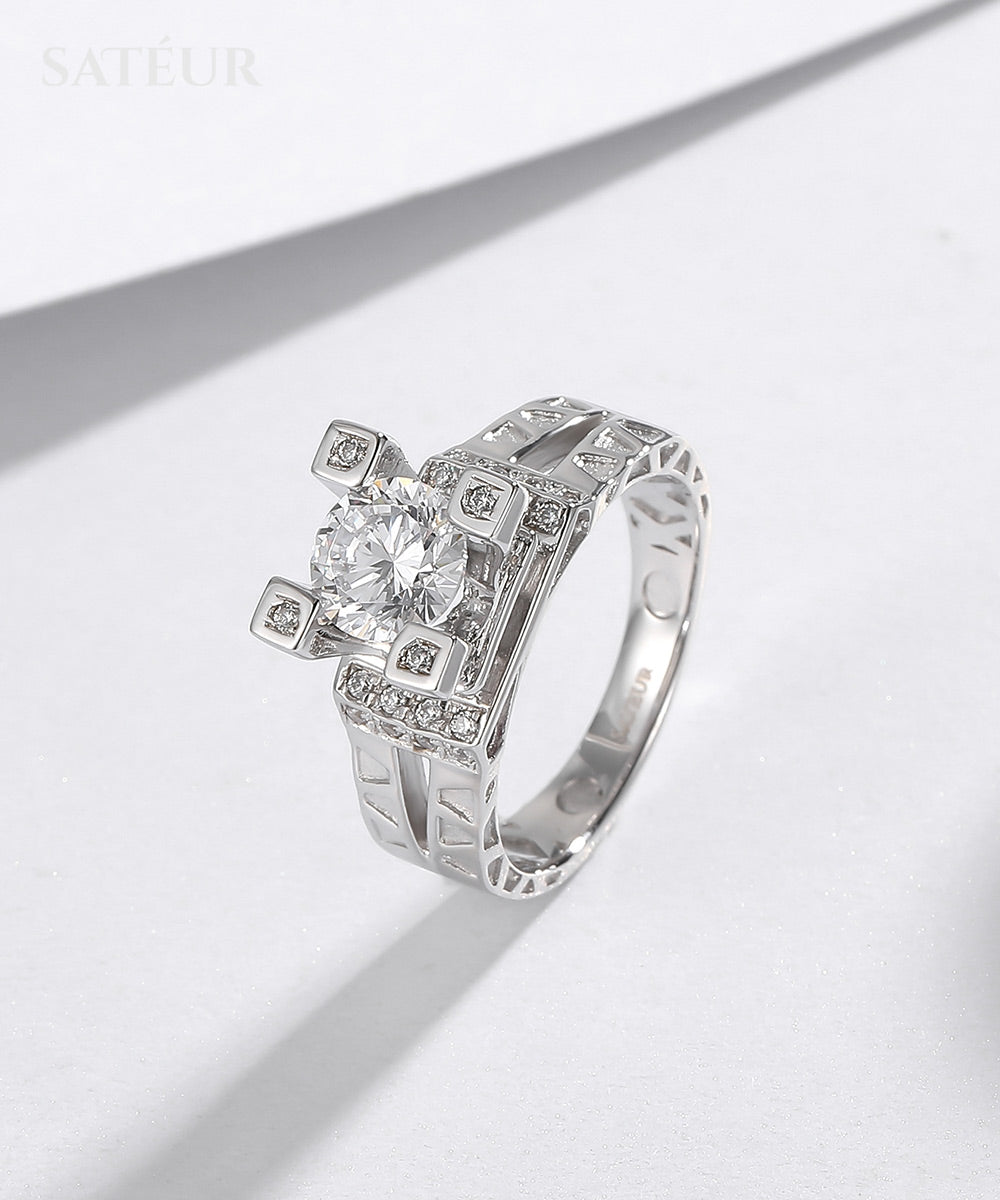 Satéur Ze-Baguette Diamond Ring™, 18K White Gold